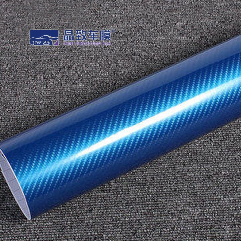 цвет волокна углерода фильма 3D винила ЛЮБИМЦА 1.52x30M темно-синий Stretchable