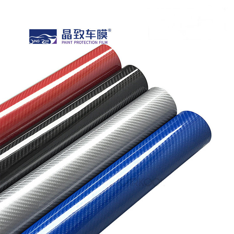 цвет волокна углерода фильма 3D винила ЛЮБИМЦА 1.52x30M темно-синий Stretchable